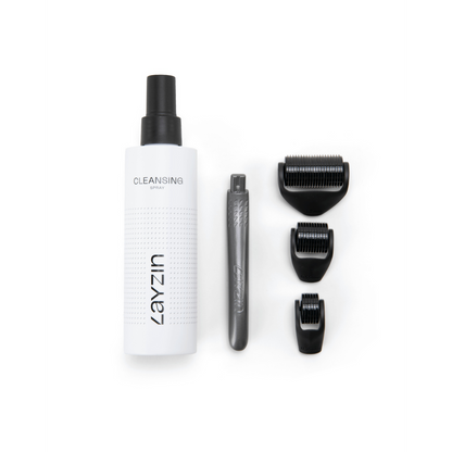 Dermaroller Set inclusief 3 rollerkoppen en Cleansing Spray